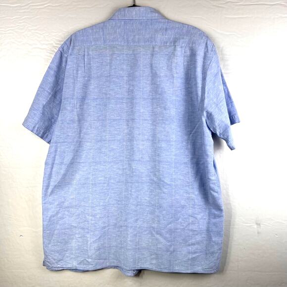Bowen & Wright Shirt -Mens XL-Light Blue Linen Blend SS BD Woven - Picture 6 of 6